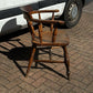 Victorian Vintage Fireside Armchair, Turned Legs.