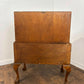 Vintage Walnut Veneer Waterfall Bureau on Claw & Ball Feet