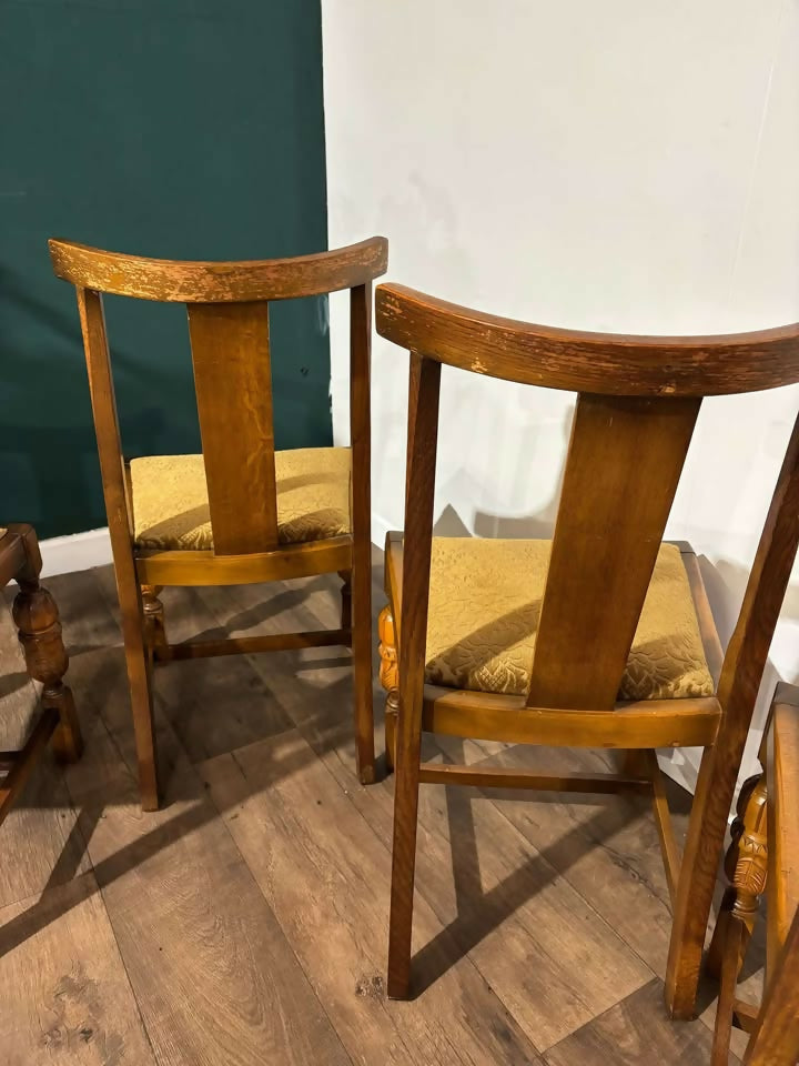 Vintage Honey Oak Dining Chairs