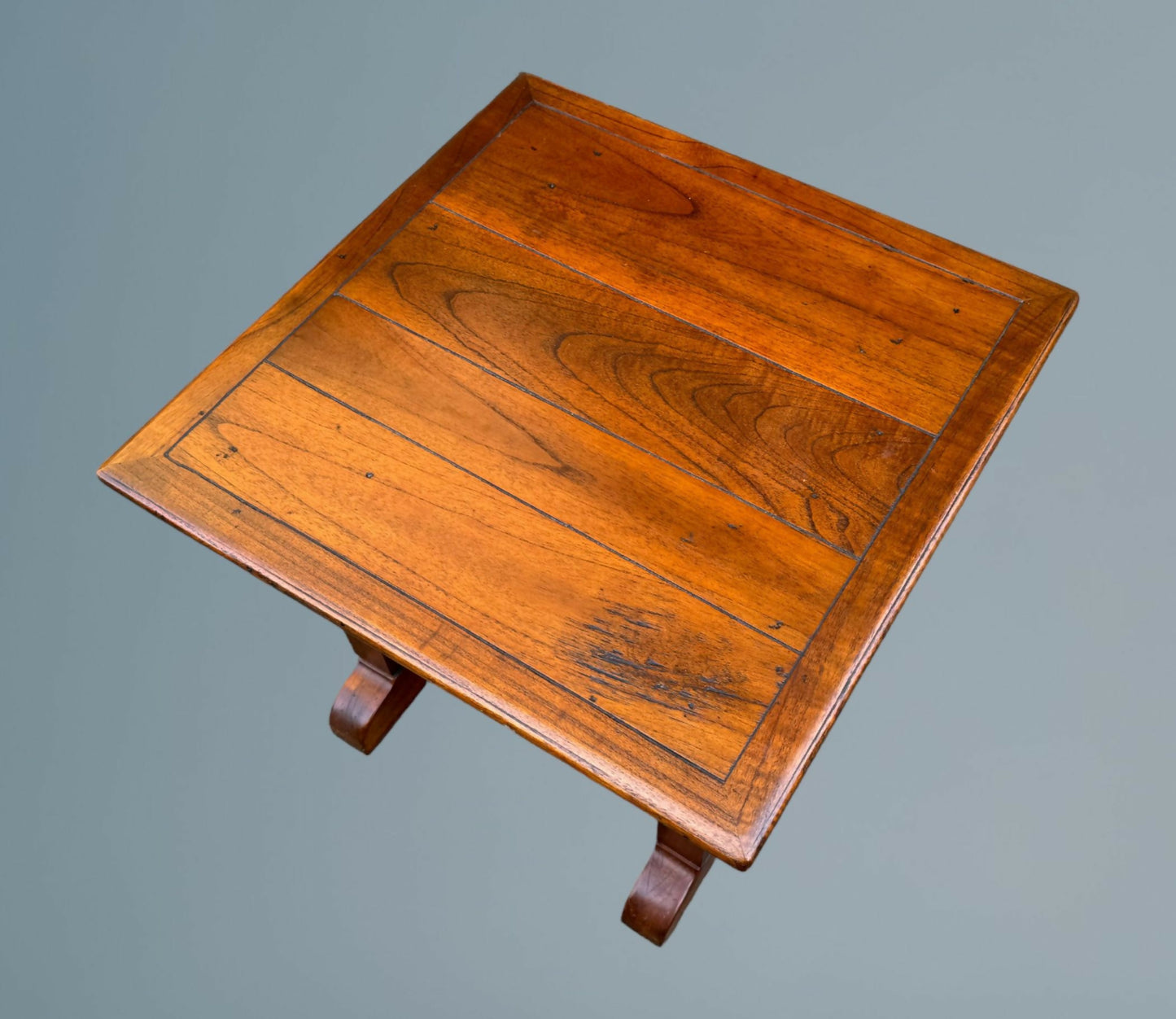 Hardwood and Wrought Iron Coffee Table
