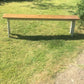 Rustic Painted Wooden Top High Bench Dining Conservatory Patio