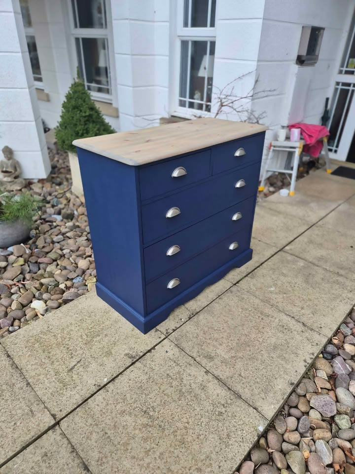 Stunning large blue chest of drawers