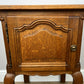 Pair of Bedside Tables Vintage French Louis Oak Nightstands Cabinets LOT 6307