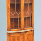 Yew Wood Corner Cabinet / Corner Cupboard Reprodux Bevan Funnel