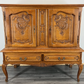 Cabinet Vintage French Louis XVI Oak Carved Sideboard with Drawers LOT 4015