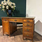 Victorian Oak Twin Pedestal Desk