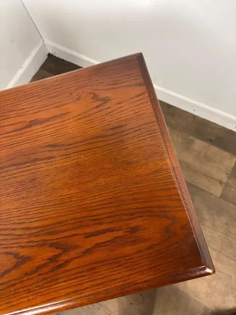 Reproduction ‘Old Charm’ Carved Oak Side Table / Lamp Table with Drawer