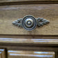 Large Solid Oak Dresser Cabinet Oak Veneer Leaded Glass Dresser Sideboard
