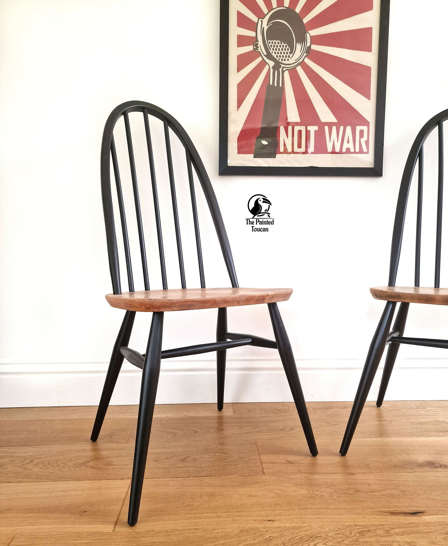 Pair of Ercol Chairs - Black