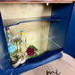 Navy Blue And Gold Art Deco Burl Walnut Cocktail Cabinet, Drinks Cabinet