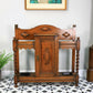 Oak Hall Stand Stick Stand with Drip Trays and Cupboard