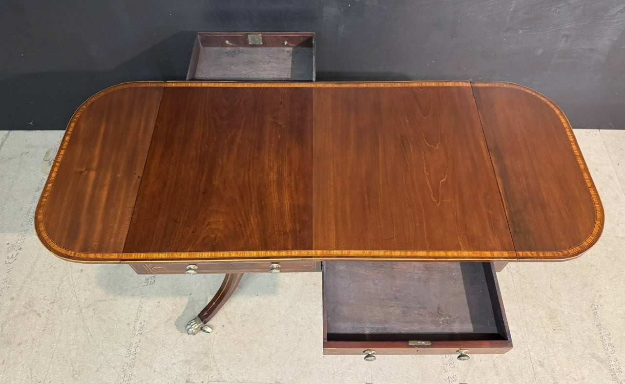 Georgian Inlaid Mahogany Sofa Table
