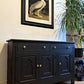 Newly refurbished oak sideboard black by Webber furniture