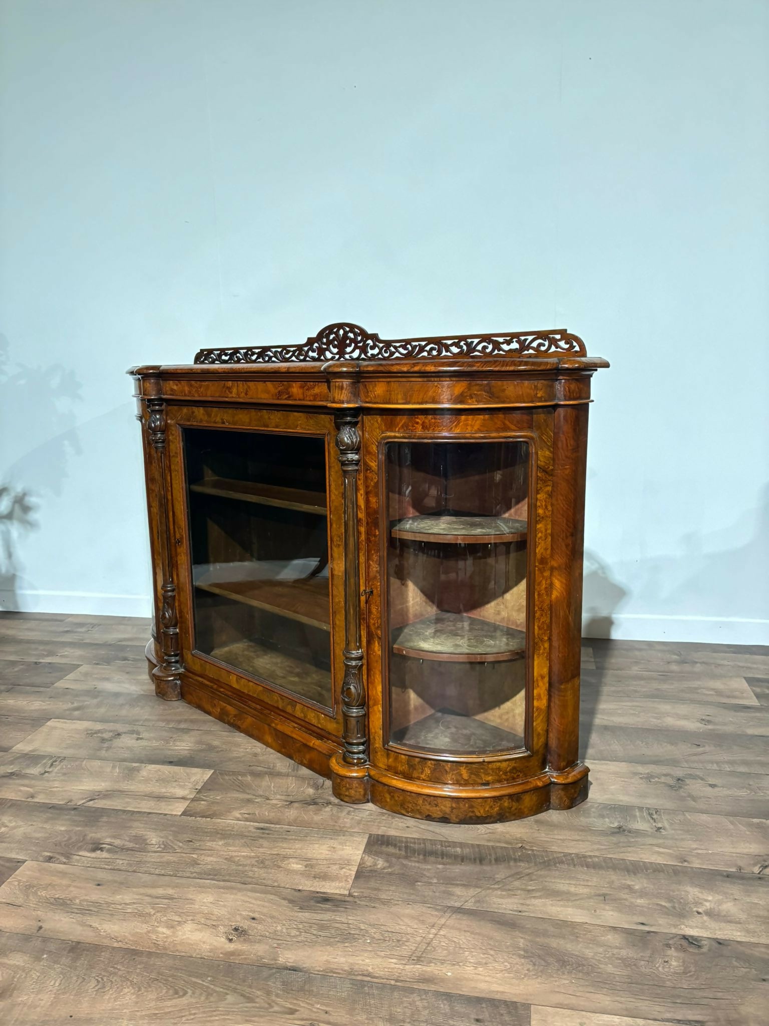 Antique Walnut Credenza3