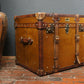 Handmade English Large Belted Occasional Side table Trunk