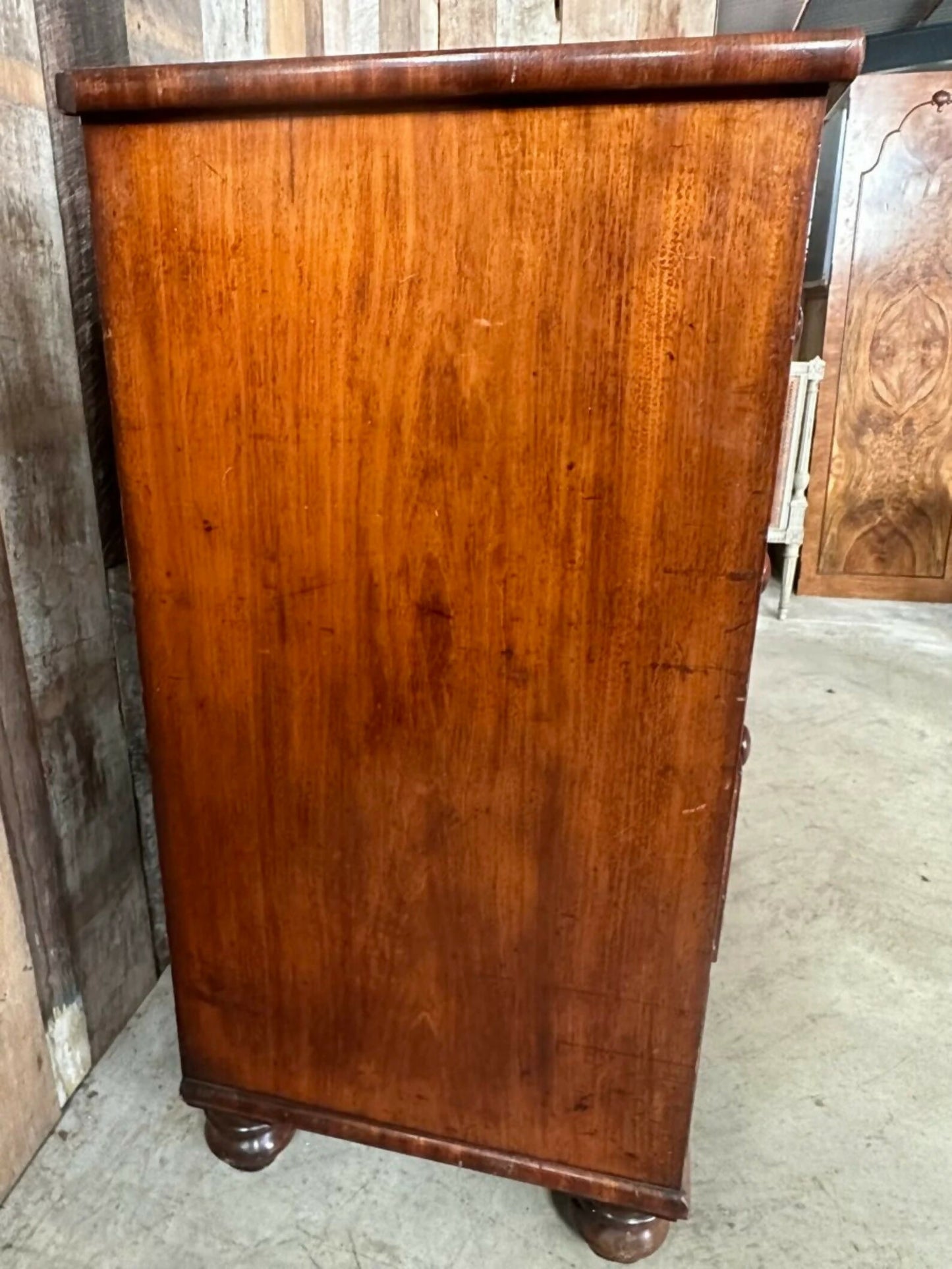 Antique Victorian Mahogany Large Chest of Four Drawers, c1870