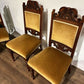 Four Edwardian Carved Walnut Dining Chairsmm