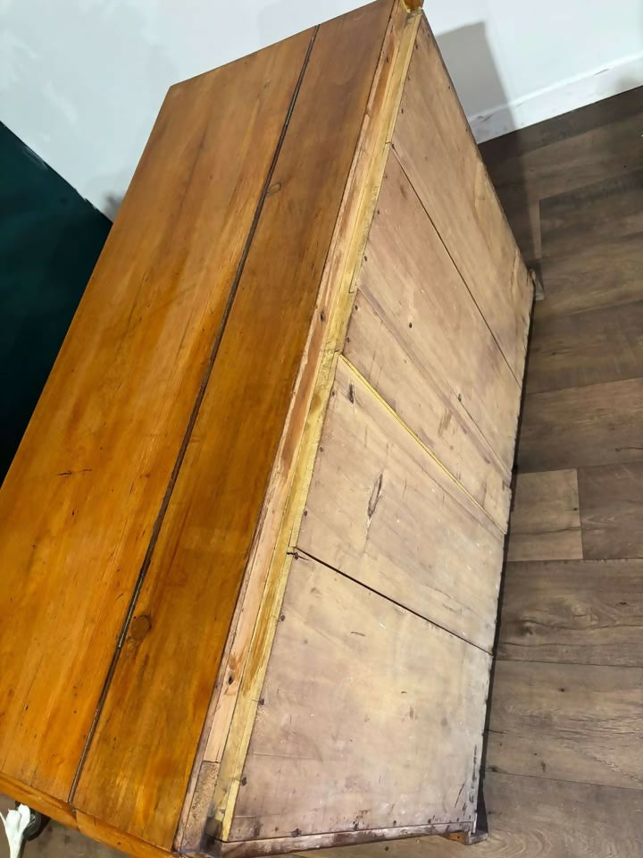 Victorian Pine Chiffonier Base - Linen Cupboardb