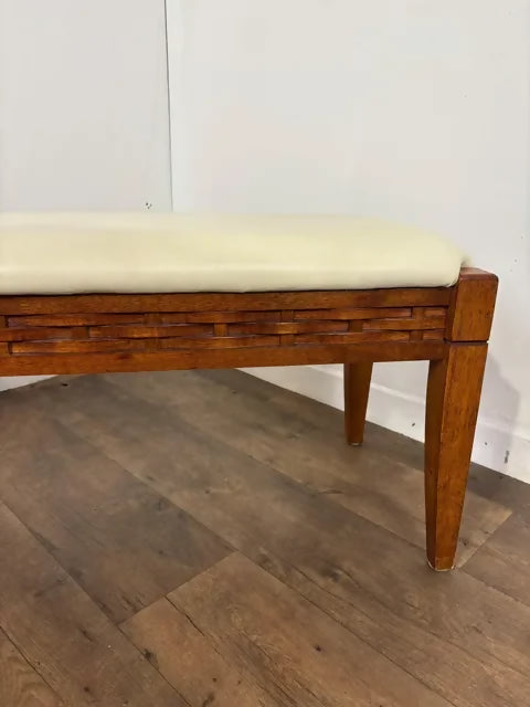Contemporary Mahogany Framed Duet Piano Stool