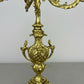 Pair of Candelabras Vintage French Brass Ornate 5 Arm Candle Holders LOT 6437