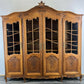 Bookcase Vintage French Louis XIV Style Display Oak Cabinet Sideboard LOT 4785