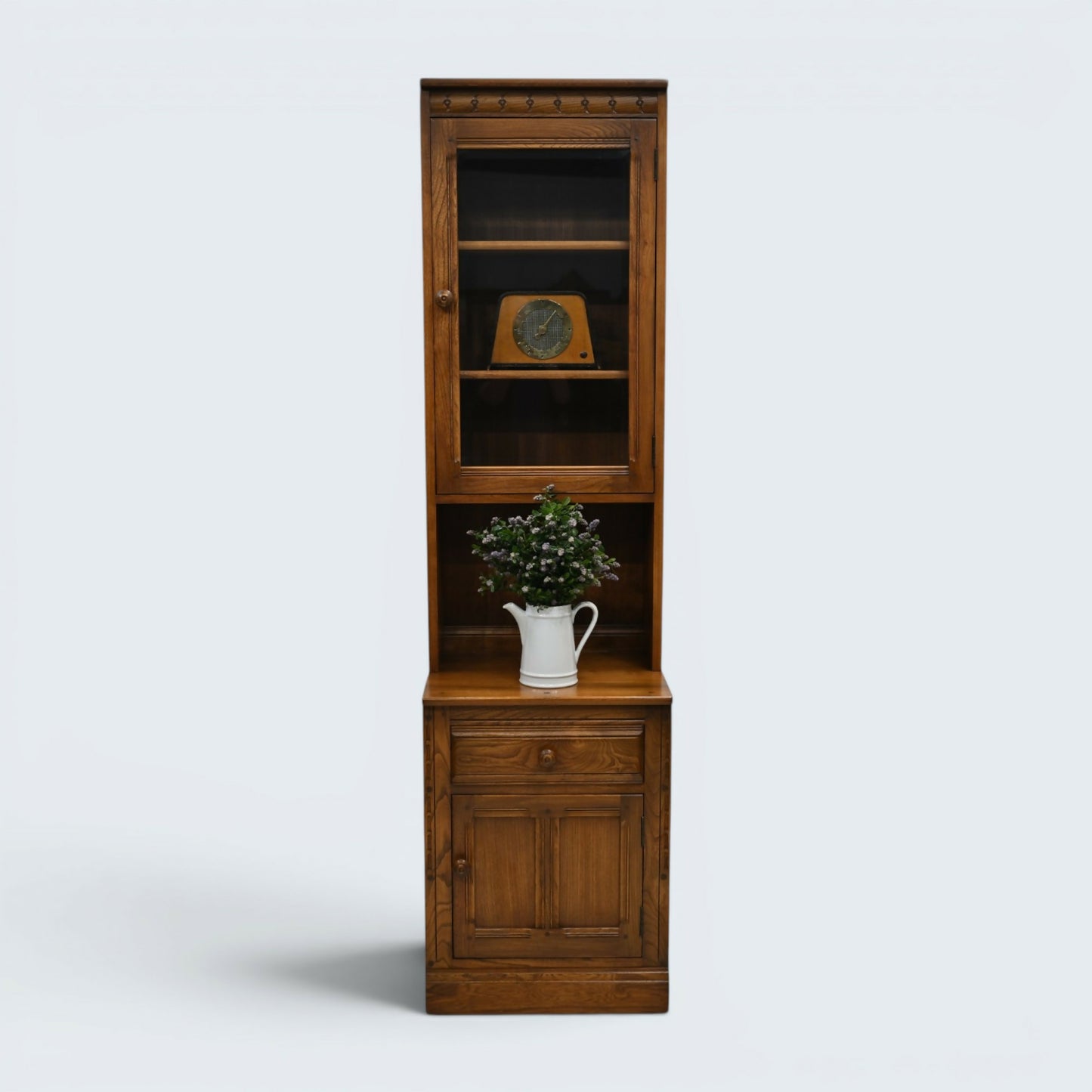 Ercol Narrow Mural Unit Single Width Display Golden Dawn Finish FREE UK Delivery