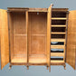 Carved Walnut and Maple Three Door Wardrobe Berick Furniture