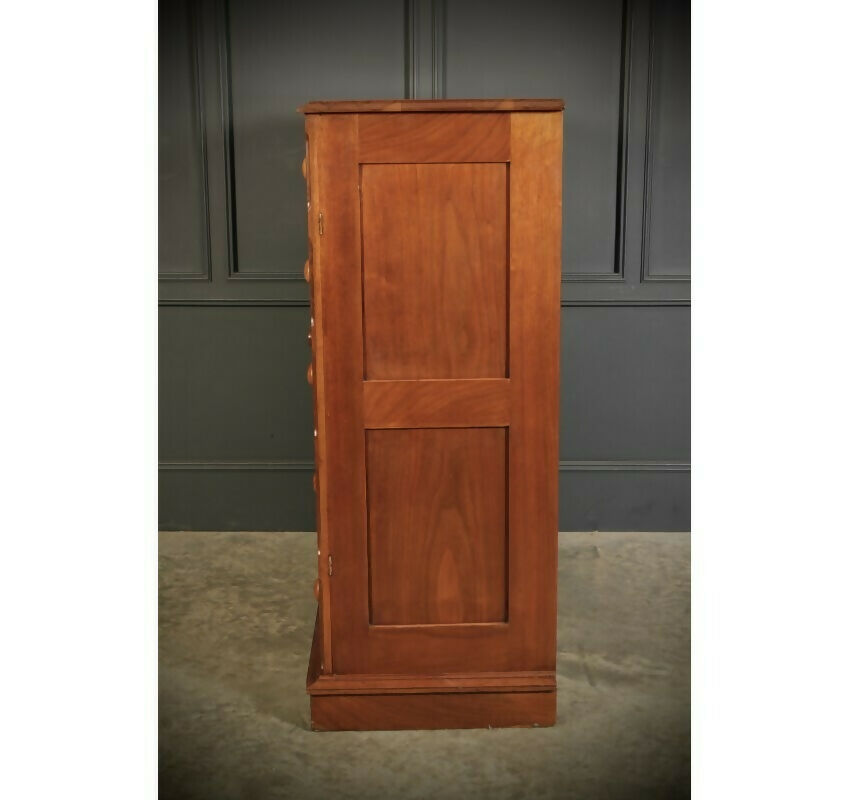 Late Victorian Walnut Tallboy Chest Of Drawers