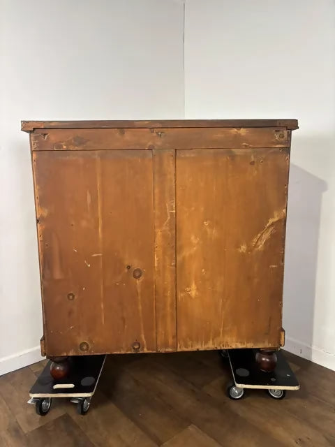 Victorian Mahogany Chest of Five Drawers on Bun Feet