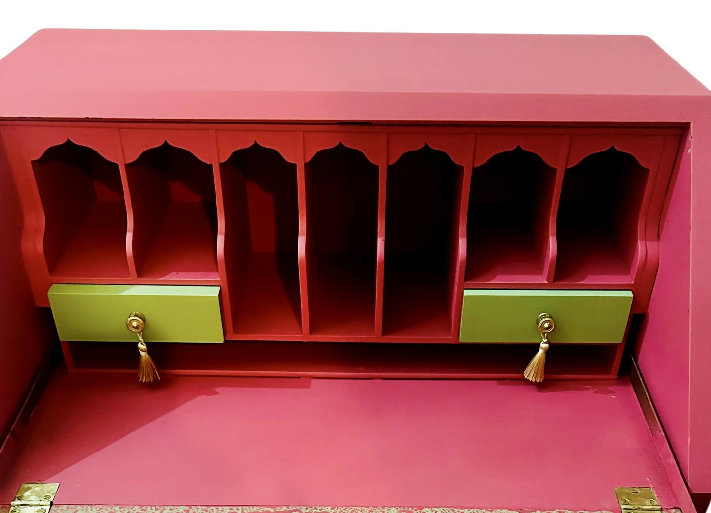 Vintage pink writing bureau