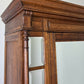 Wardrobe Antique French Style Oak Mirrored Door Carved Armoire LOT 6539