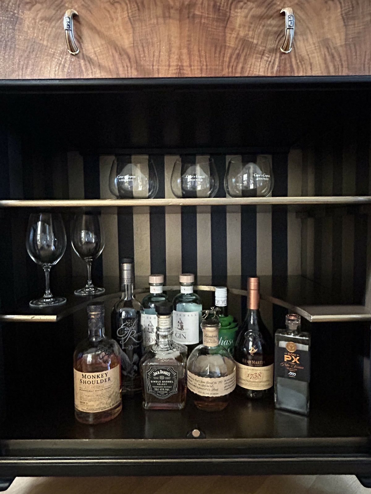 Art Deco Cocktail Cabinet. Original 1920's cabinet. Handpainted.