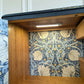 Vintage Unique Art Deco Style queen Anne Blue Drinks Cocktail Cabinet gin bar