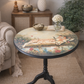 Hand Painted and Decoupaged Small Side Table
