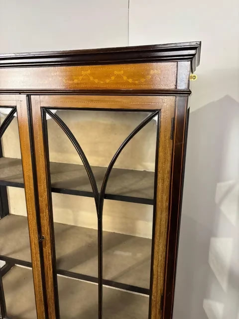 Edwardian Mahogany Inlaid Display Cabinet