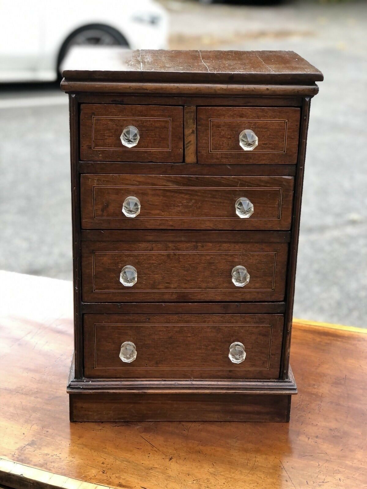 Vintage Victorian Set Of Table Top Jewellery/ Collectors Drawers.