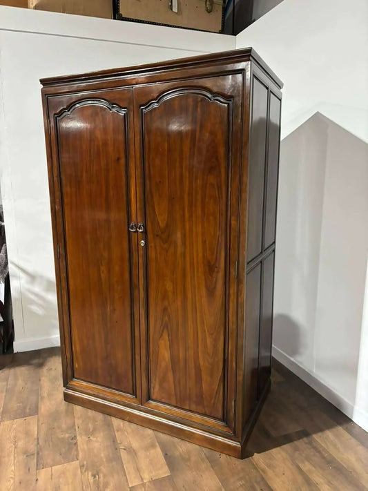 Oriental Style Two Door Mahogany Wardrobe