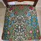 Antique, Mahogany framed Bedroom, Accent Chair on Original Castors. Covered in William Morris Fabric.