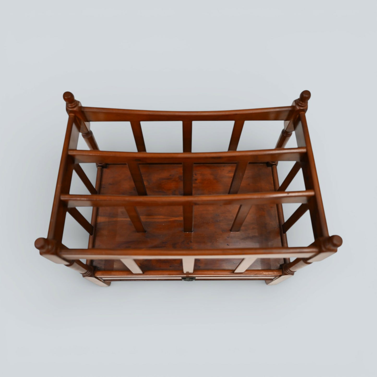 Mahogany/Teak Canterbury Magazine Paper Rack FREE Nationwide Delivery