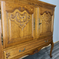 Cabinet Vintage French Louis XVI Style Oak Cupboard Carved Sideboard LOT 4017