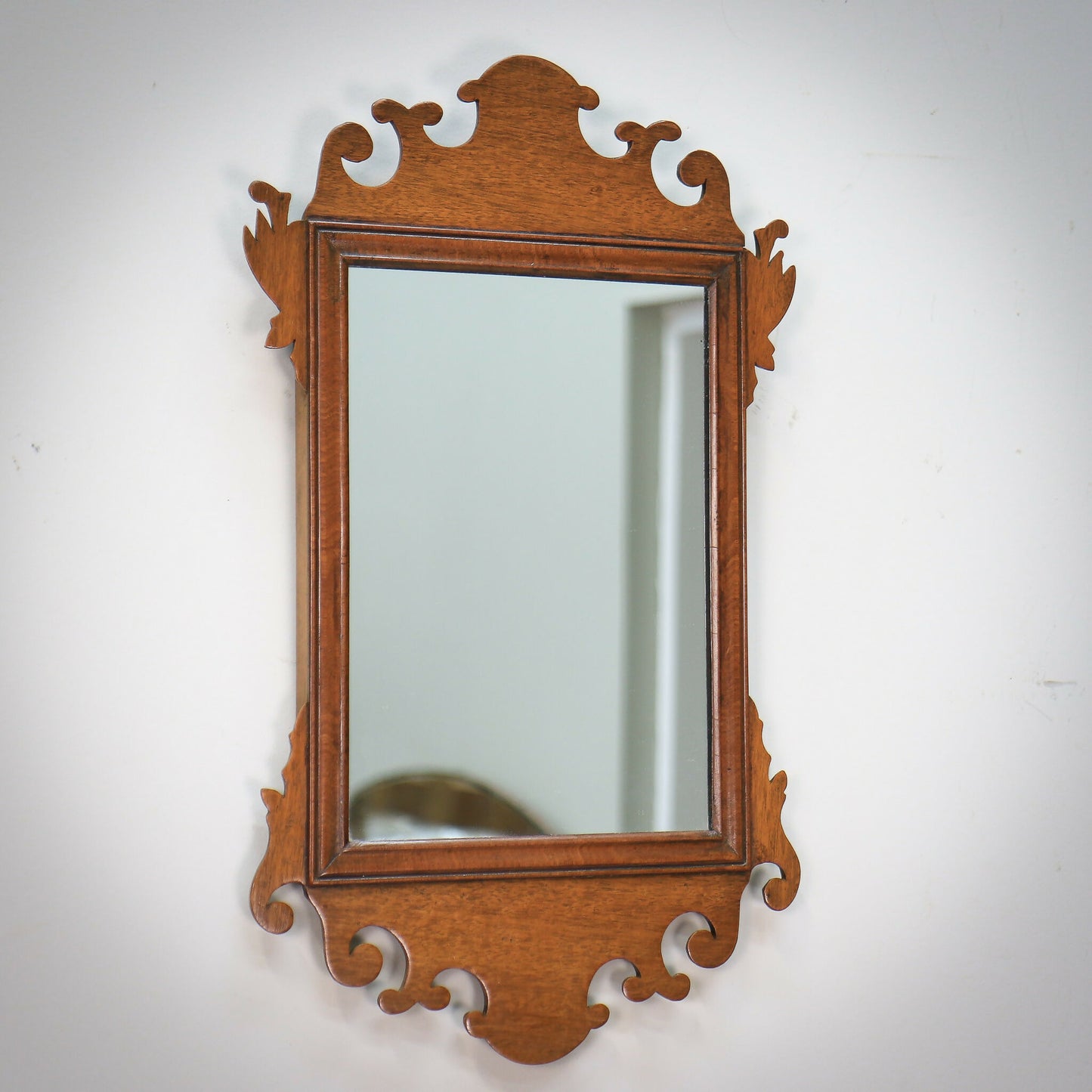 Arts and Crafts Edwardian Fretwork Mirror Mahogany Frame