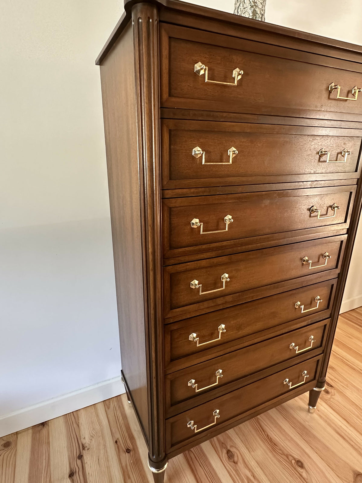 Vintage Stag Tallboy Chest Of Drawers Mid Century Tall Boy Stag Chateau