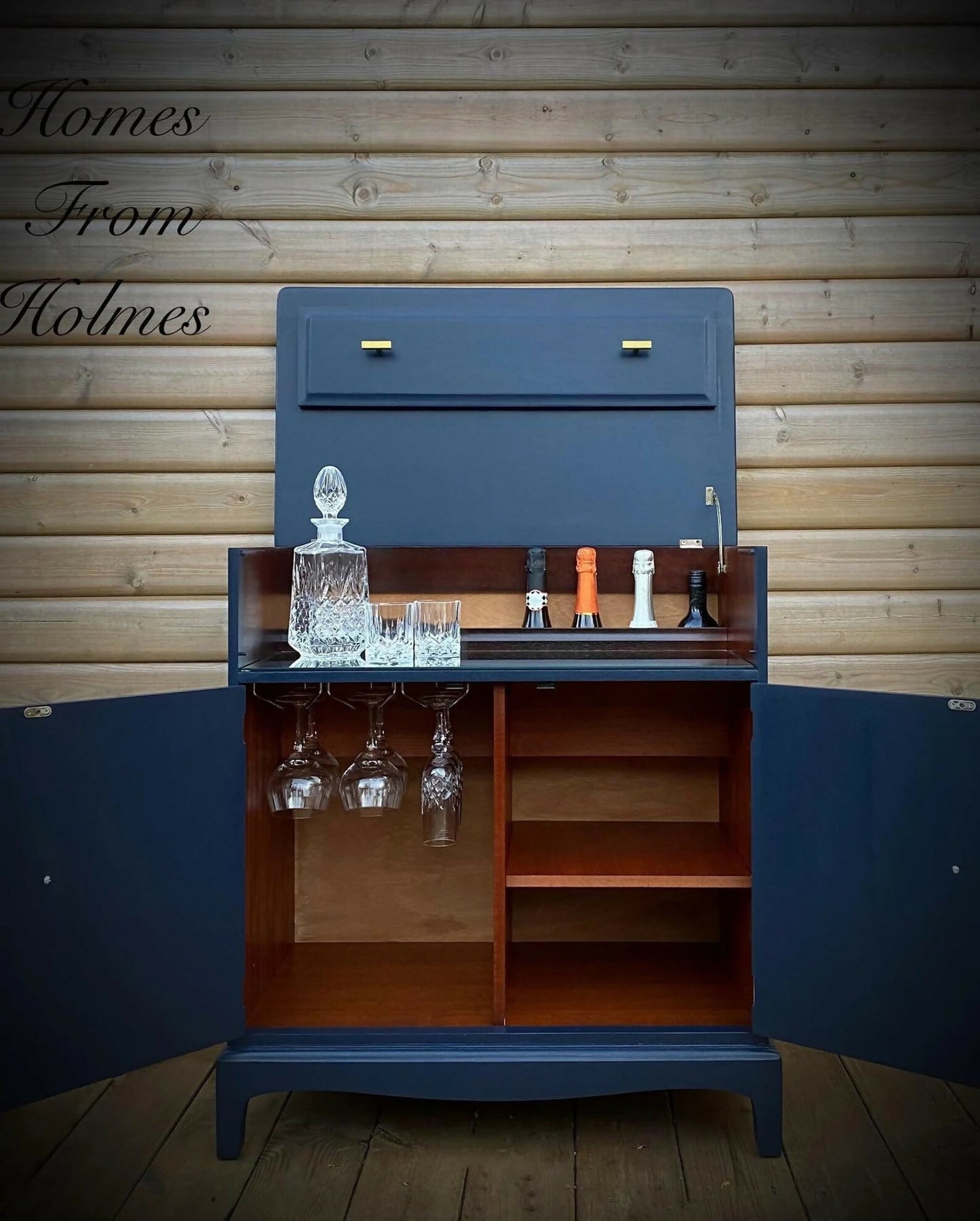Available for commission / Stag cocktail Cabinet / drinks Cabinet / stag minstrel / vintage / retro / hand painted / custom /