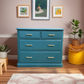 Deep Blue Serenity Chest – Golden Details for a Touch of Luxury