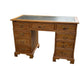 Vintage rustic Pine writing office pedestal desk