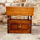Rustic Solid Oak Side Table with Storage Cupboard