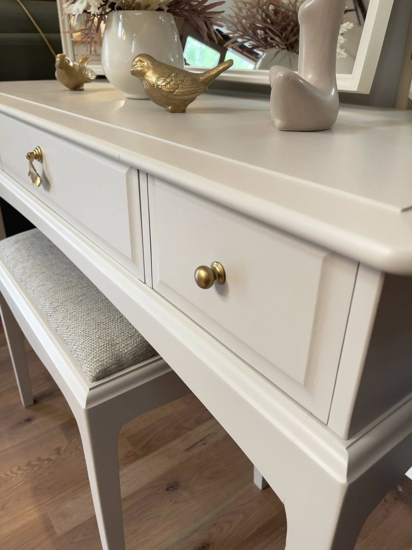 Stag Minstrel Dressing Table Console Table Retro Vintage Stool