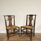 Near Pair of Antique Oak Chairs Having Rush Seats6