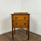 Vintage Oak Two Drawer Chest on Castors