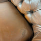 Thomas Lloyd Brown Leather Chesterfield Style Sofa